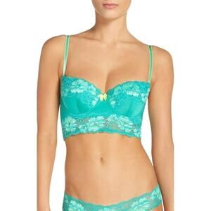 Adore Me Green Neon Lace Candi Underwire Contour Bra 30D